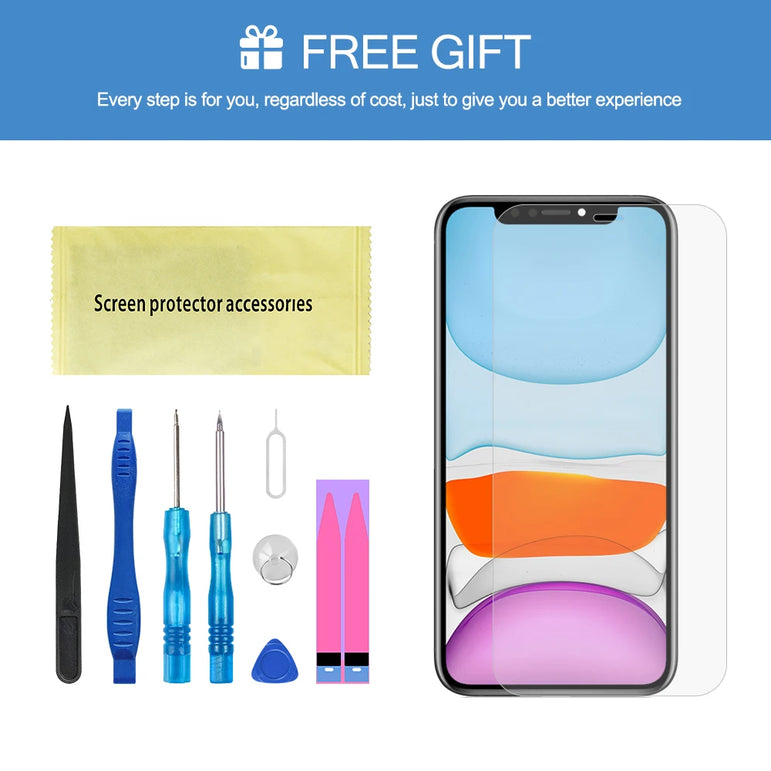 JK High quality For iPhone 11 LCD Display Touch Screen Digitizer Replacement Assembly Phone Parts With Tools