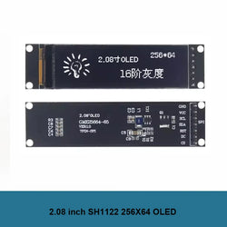 2.08 inch OLED Display 256X64 Pixel 2.08" SH1122 driver OLED LCD Module 7pin SPI Interface White With gray scale adjustment