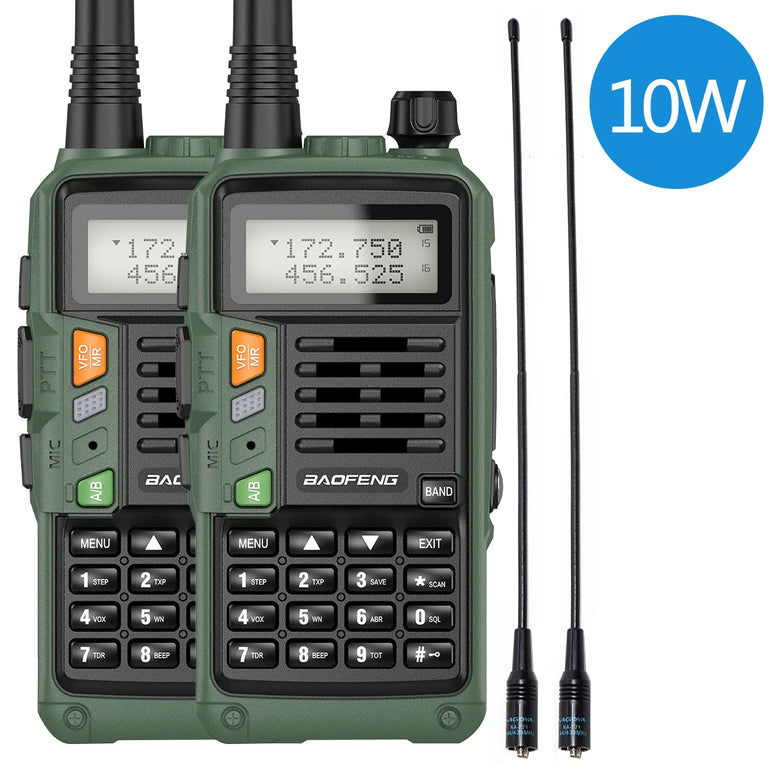 1/2PCS BaoFeng UV-S9 PLUS Waterproof Walkie Talkie 10W Powerful CB Radio Long Range Portable Two Way Radio for hunting travel