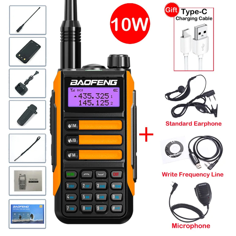 2025 Baofeng UV-16 Max IP68 Waterproof Walkie Talkie Dual Band High Power CB Radio Vhf Uhf CB Ham Radio Long Range Two Way Radio