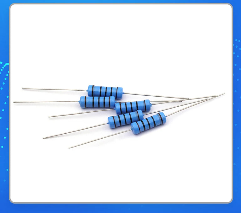 20pcs 3W Metal Film Resistor 1% 1Ω - 1MΩ 10 47 100 120 150 220 300 330 470 910 1K 2.2K 4.7K 10K 15K 20K 47K 100K 220K 470K ohm