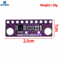 1PCS~10PCS EGBO 12 Bit/16 Bit I2C ADS1115 ADS1015  Module ADC 4 channel with Pro Gain Amplifier for Arduino RPi Purple Blue