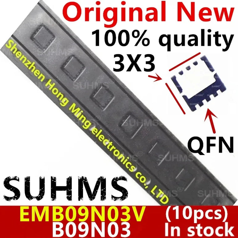 (10piece)100% New EMB09N03H EMB09N03V B09N03H B09N03V EMB09N03 B09N03 QFN-8 Chipset