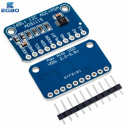 1PCS~10PCS EGBO 12 Bit/16 Bit I2C ADS1115 ADS1015  Module ADC 4 channel with Pro Gain Amplifier for Arduino RPi Purple Blue