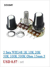 3590S Multiturn Potentiometer 500 1K 2K 5K 10K 20K 50K 100K ohm Potentiometer Adjustable Resistor 3590 102 202 502 103