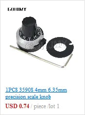 3590S Multiturn Potentiometer 500 1K 2K 5K 10K 20K 50K 100K ohm Potentiometer Adjustable Resistor 3590 102 202 502 103