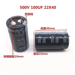 2Pcs/10Pcs 100uF 500V Nichicon GX/LQ 22x40mm 500V100uF Snap-in PSU Capacitor LGX2H101MELZ40