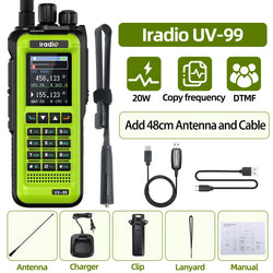 Iradio UV-99 20W Air Band Walkie Talkie Mutli Band High Power FM NOAA 1024CH Wireless Copy Frequency Long Range Type-C Ham Radio