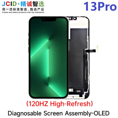 JCID OLED Screen Diagnosable Assembly NEW Soft Hard FHD Touch Display Pantalla For iphone 12 13 15 16 Without IC Removal No Pop