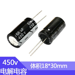 450V68uf 18x30mm Aluminum Electrolytic Capacitor 68uf 450v 450v68mfd 450v68mf 68mf450v 68mf 68MFD 450Volt 450wv 450vdc 450v 68uf