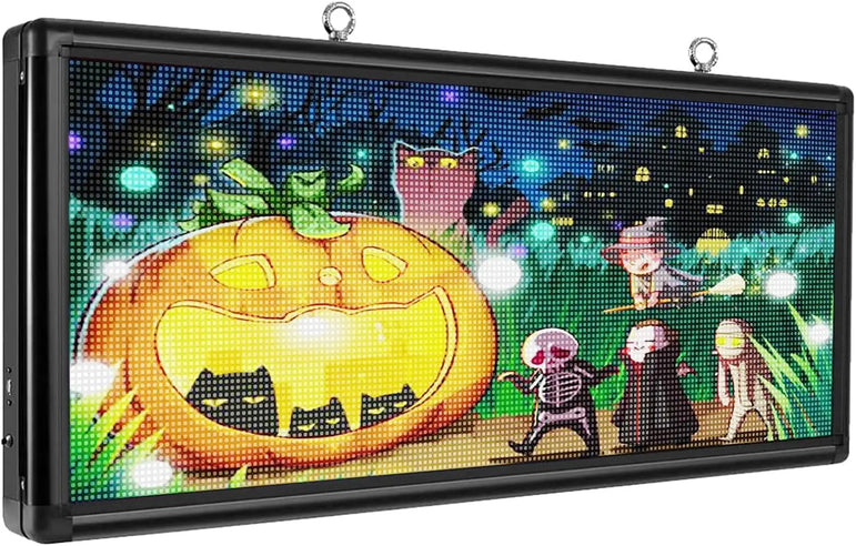 P6 Outdoor LED Sign Full Color 40'' x 18'' WiFi Scrolling LED Display With High Resolution High Brightness Programmable LED Sign