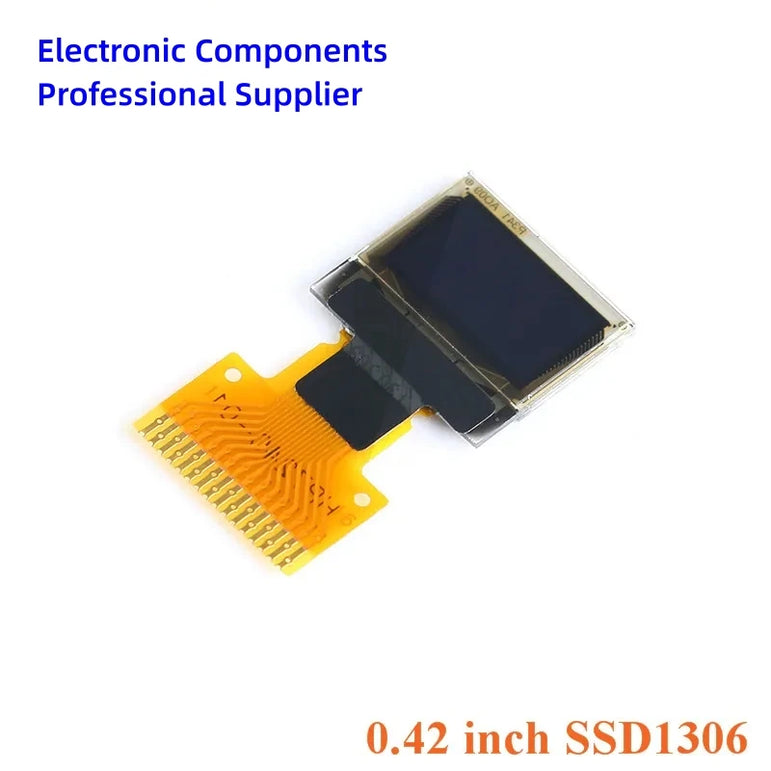 0.42” 0.42 Inch White OLED Display LCD Screen Module Full View LED 3.3V SSD1306 72X40 Serial 72*40 I2C IIC/SPI Interface