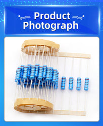 20pcs 3W Metal Film Resistor 1% 1Ω - 1MΩ 10 47 100 120 150 220 300 330 470 910 1K 2.2K 4.7K 10K 15K 20K 47K 100K 220K 470K ohm
