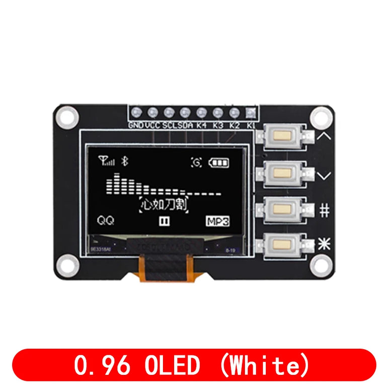 0.96 inch OLED IIC White/YELLOW BLUE/BLUE 12864 OLED Display with 4x4 key I2C SSD1315 LCD Screen Board for Arduino