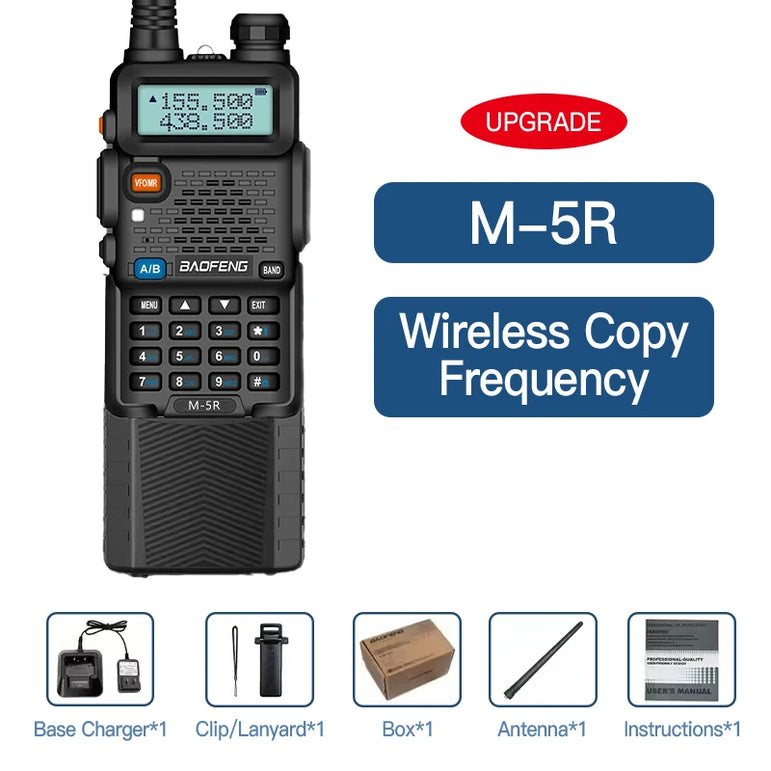 Baofeng M-5R 10W Walkie Talkie 3800mAh Battery Multi Band Wireless Copy Frequency Long Range Commutator Ham UV-5Rx K5 Two Way Ra