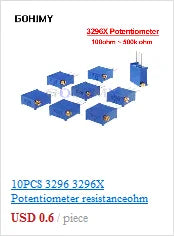 3590S Multiturn Potentiometer 500 1K 2K 5K 10K 20K 50K 100K ohm Potentiometer Adjustable Resistor 3590 102 202 502 103