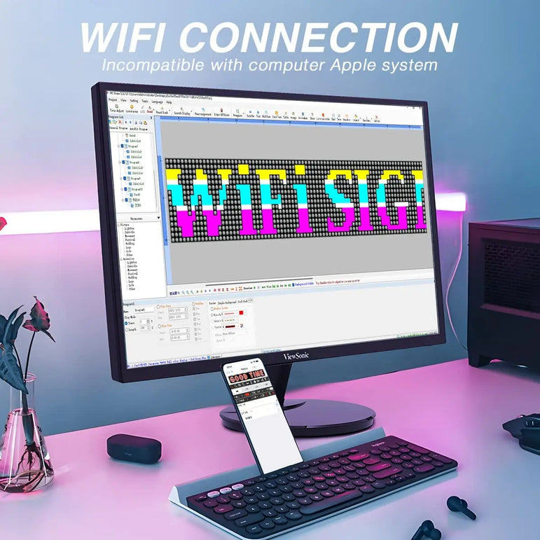 Programmable LED Board RGB Full Color Sign 1000 x190x55mm LED Sign Display with High Perfect Resolution and New SMD Technology