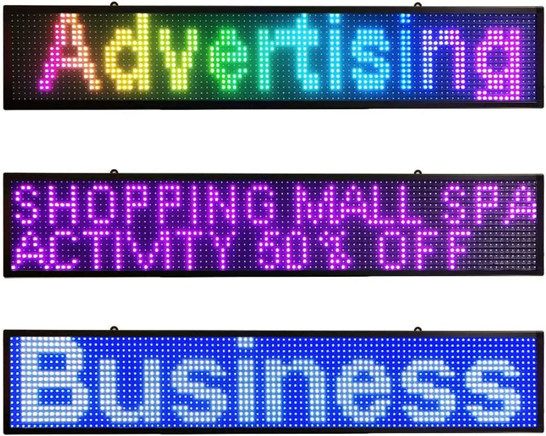 Programmable LED Board RGB Full Color Sign 1000 x190x55mm LED Sign Display with High Perfect Resolution and New SMD Technology