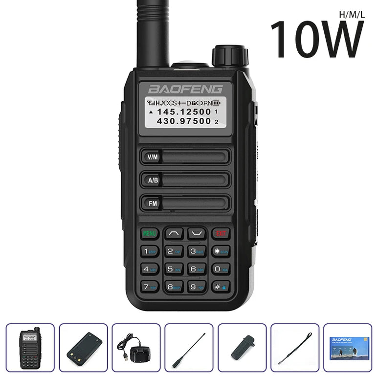 BaoFeng UV16 Walkie-Talkie 8/10W Tri-Power IP68 Waterproof Long Range USB C Dual Band VHF UHF Two Way Portable Ham Two Way Radio