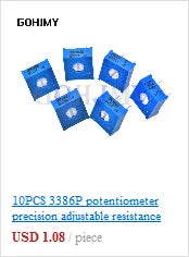 3590S Multiturn Potentiometer 500 1K 2K 5K 10K 20K 50K 100K ohm Potentiometer Adjustable Resistor 3590 102 202 502 103