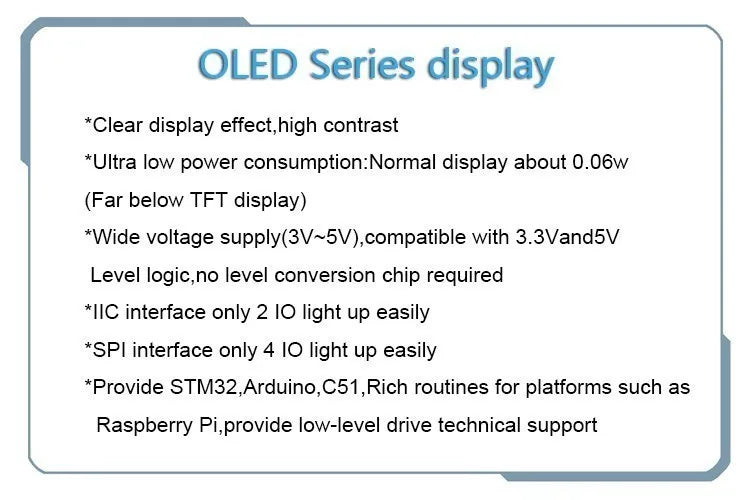 OLED 0.91 inch/0.96 inch/1.3 inch OLED display module IIC I2C SPI 128X64 I2C SSD1306 12864 LCD  White word