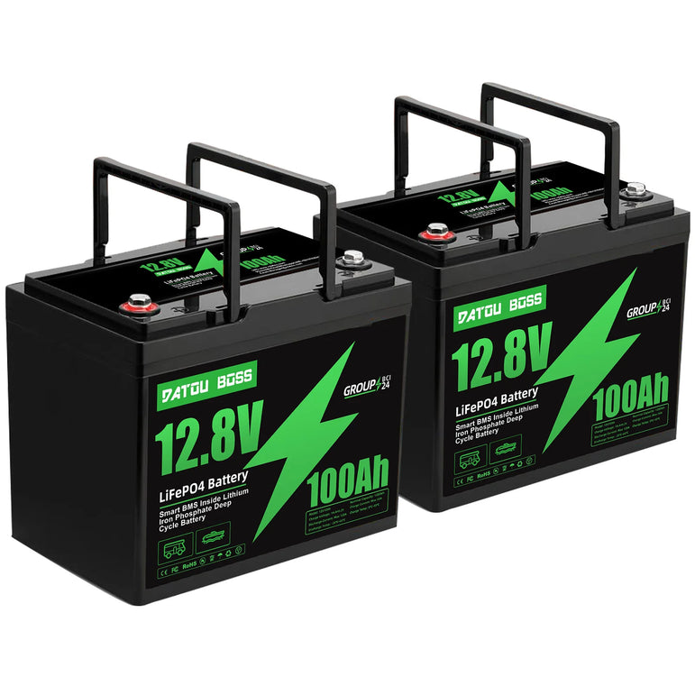 DATOUBOSS 24V 36V 48V 100Ah 1280Wh Lithium Battery Lifepo4 Built-in Smart BMS Max Charge Current 50A