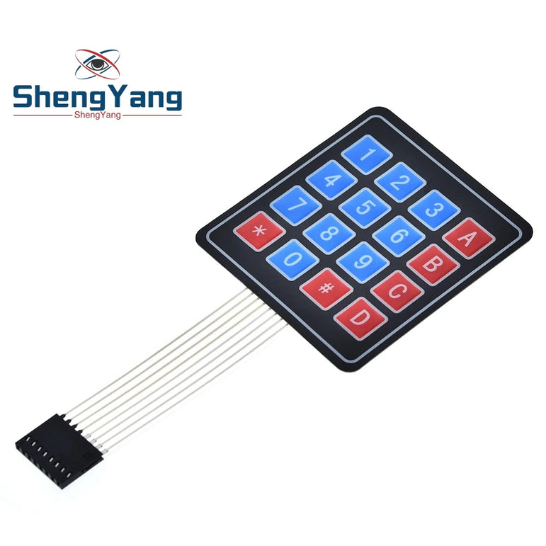 TZT New 4 12 16 20 Key 4*4 Membrane Switch Keypad 1x4 3x4 4x4 4*5 Matrix Array Matrix keyboard for arduino smart car