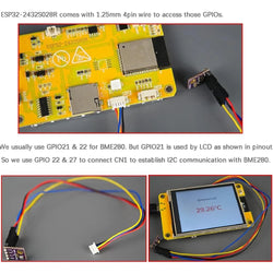 2.8" ESP32-2432S028R ESP32 Display ILI9341 Resistive Touchscreen TFT LCD Module ESP-WROOM-32 Development Board + Acrylic Case