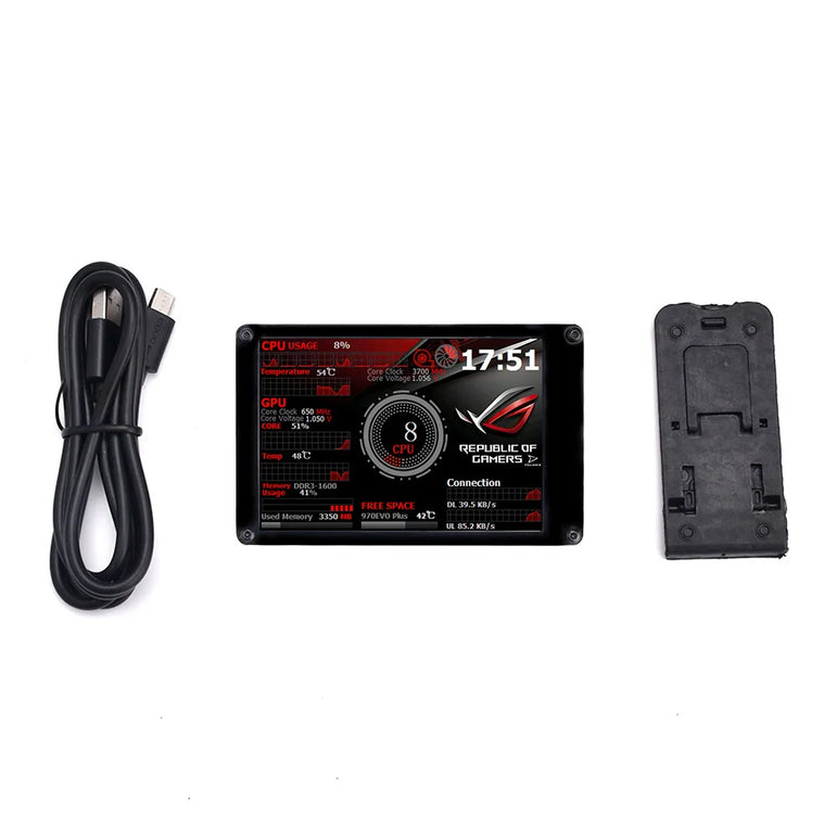 New 3.5 Inch IPS LCD Monitor Display With RGB Breathing Light AIDA64 USB 2LCD USB Display Sub-Screen Support For Raspberry Pi