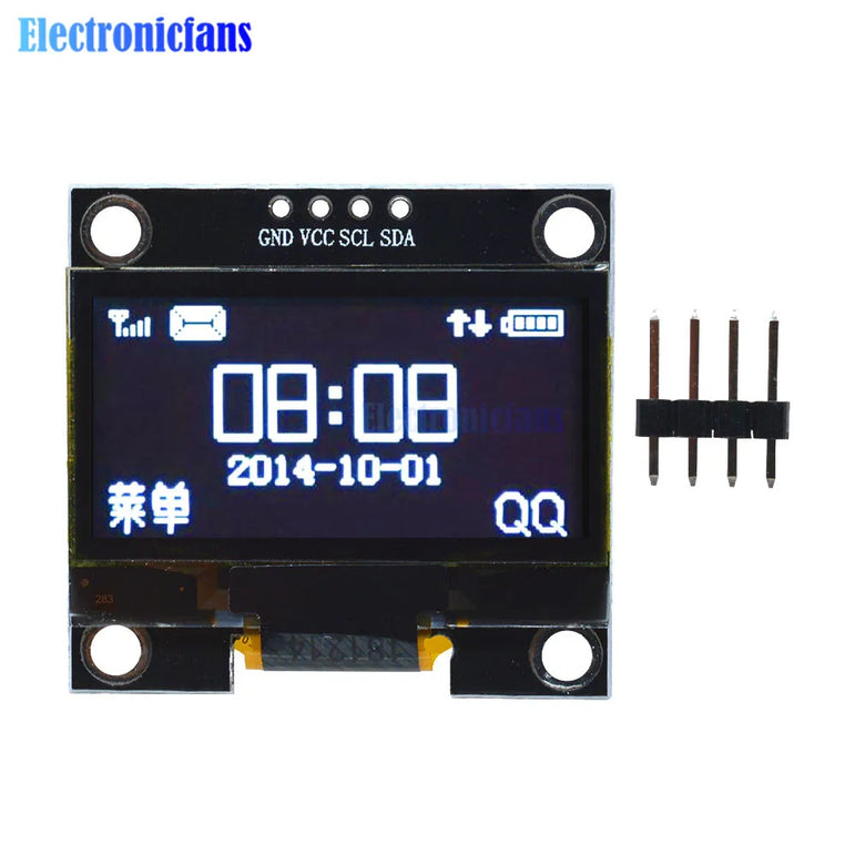 1.3 Inch 1.3" White OLED LCD 4PIN Display Module IIC I2C Interface 128x64 for Arduino