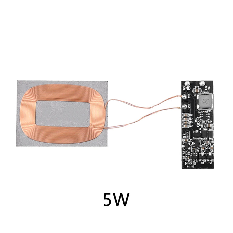 3W 600mA/5W 1A Wireless Charging Receiver Module Small Coil Built-in 5V Charging Wireless Charger PCBA Board