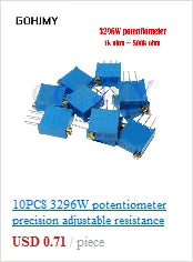 3590S Multiturn Potentiometer 500 1K 2K 5K 10K 20K 50K 100K ohm Potentiometer Adjustable Resistor 3590 102 202 502 103