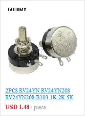 3590S Multiturn Potentiometer 500 1K 2K 5K 10K 20K 50K 100K ohm Potentiometer Adjustable Resistor 3590 102 202 502 103
