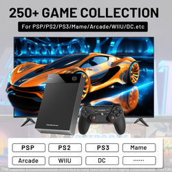 Kinhank Super Console 12T HDD 6 in 1 Multiple Systems with Hyperspin Launchbox Retrobat Playnite 86000+ Games For PS3/PS2/PSP