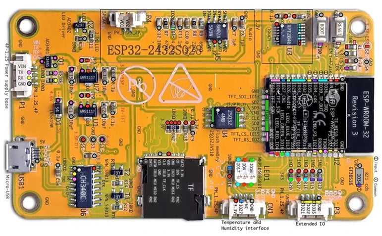 2.8" ESP32-2432S028R ESP32 Display ILI9341 Resistive Touchscreen TFT LCD Module ESP-WROOM-32 Development Board or Acrylic Case