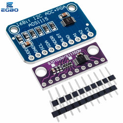 1PCS~10PCS EGBO 12 Bit/16 Bit I2C ADS1115 ADS1015  Module ADC 4 channel with Pro Gain Amplifier for Arduino RPi Purple Blue