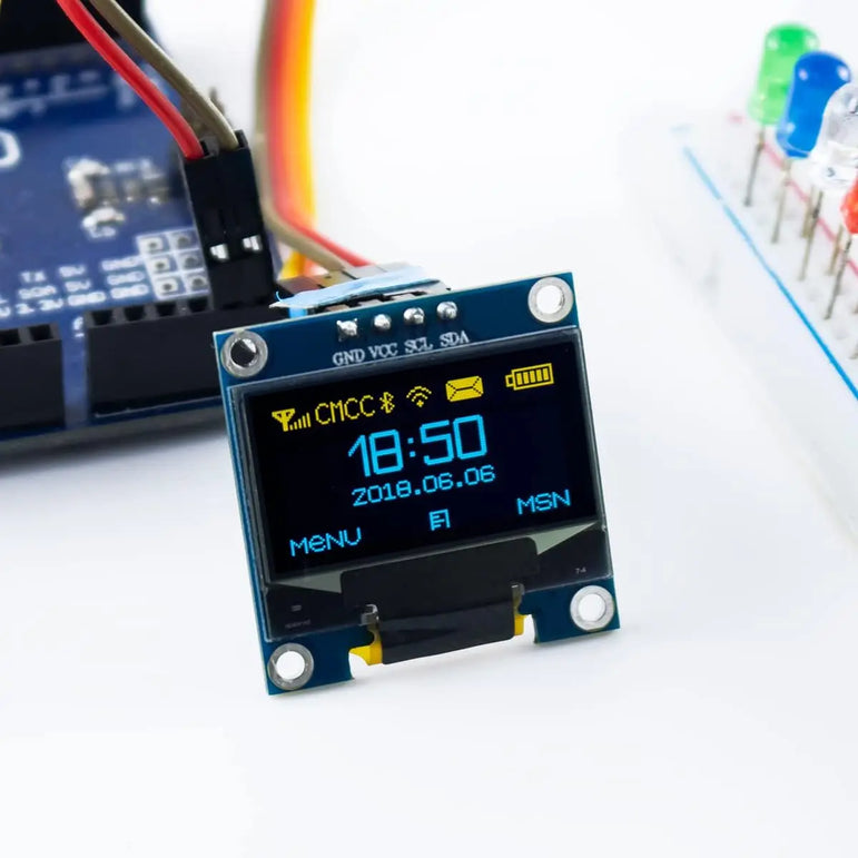 0.96 Inch OLED I2C IIC Display Module 12864 128x64 Pixel SSD1306 Mini Self-Luminous OLED Screen Board for Arduino Raspberry Pi