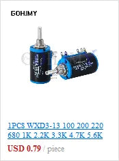 3590S Multiturn Potentiometer 500 1K 2K 5K 10K 20K 50K 100K ohm Potentiometer Adjustable Resistor 3590 102 202 502 103