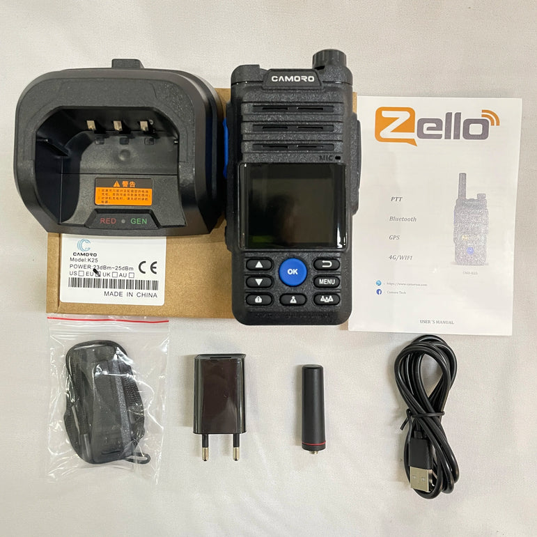 Earphones Desktop Charger 4G Gps Zello Walkie Talkie Long Range Mobile Ham POC Radio Amateur Android Walkie Talkie 50km 100 km