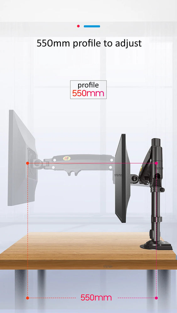 NEW NB H100 Gas Spring 22-35" LCD LED Monitor Holder Arm Full Motion Desktop Monitor TV Mount Bracket Load 2-12 kgs