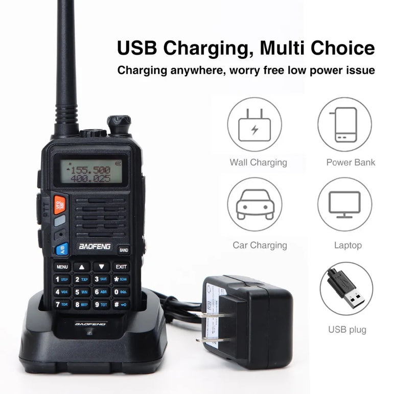 1/2PCS BaoFeng UV-S9 PLUS Waterproof Walkie Talkie 10W Powerful CB Radio Long Range Portable Two Way Radio for hunting travel