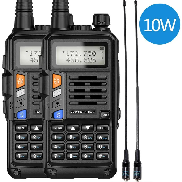 1/2PCS BaoFeng UV-S9 PLUS Waterproof Walkie Talkie 10W Powerful CB Radio Long Range Portable Two Way Radio for hunting travel
