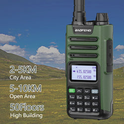 2PCS BAOFENG UV13 Pro V2 10W Waterproof Walkie Talkie UHF/VHF Dual Band UV13PRO with Typ-C Cable Upgrade of UV-10R Two Way Radio