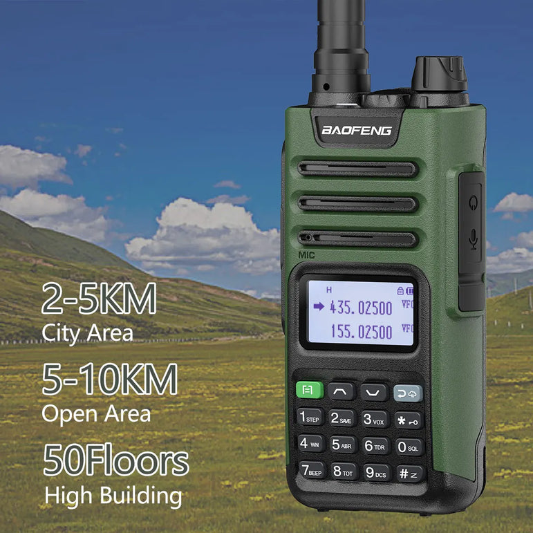 2PCS BAOFENG UV13 Pro V2 10W Waterproof Walkie Talkie UHF/VHF Dual Band UV13PRO with Typ-C Cable Upgrade of UV-10R Two Way Radio