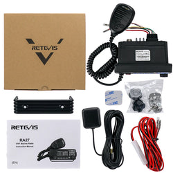 Retevis RA27 VHF Marine Radio Transceiver 25W IP67 Waterproof GPS NOAA Fixed-Mount Class D DSC Marine Transceiver (USA/INT/CAN)