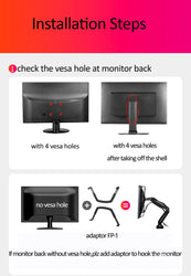 Northbayou F160-FP 10"-17" laptop mount 360 rotate 10"-27" air press full motion gas spring  10"-27" two monitor  clamp desk