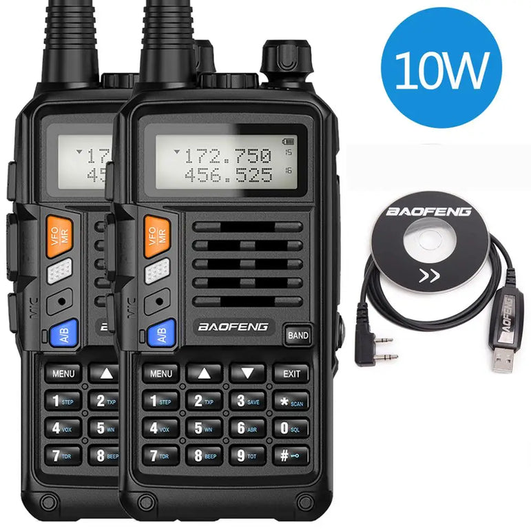 1/2PCS BaoFeng UV-S9 PLUS Waterproof Walkie Talkie 10W Powerful CB Radio Long Range Portable Two Way Radio for hunting travel