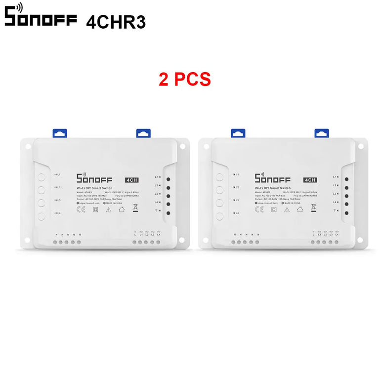 1/5 PCS Itead SONOFF 4CHR3/ PROR3 Wifi Smart Switch Module Wifi Smart Switch 433 Mhz RF Remote Control Switch Wifi 4 Gang Switch