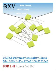 10PCS 275VAC Capacitor X2 Series 0.01UF ~ 2.2UF Polypropylene Film Capacitor New 10nf 100nf 150nf 200nf 680nf 470nf 1UF