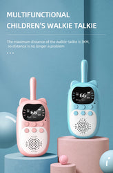 2PCS Kids Mini Walkie Talkie Rechargeable 1000mAh Handheld 0.5W 3km Radio Transceiver Interphone Child Christmas Toys Gifts